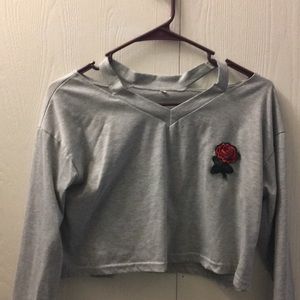 Crop top grey